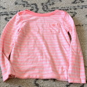 Bright Pink Striped Shirt 5T